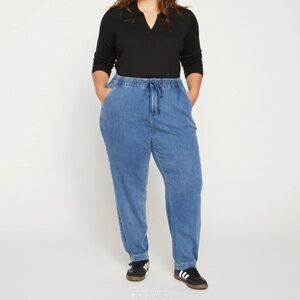 Universal Standard Indigo Drawstring Slouchy Denim Jeans